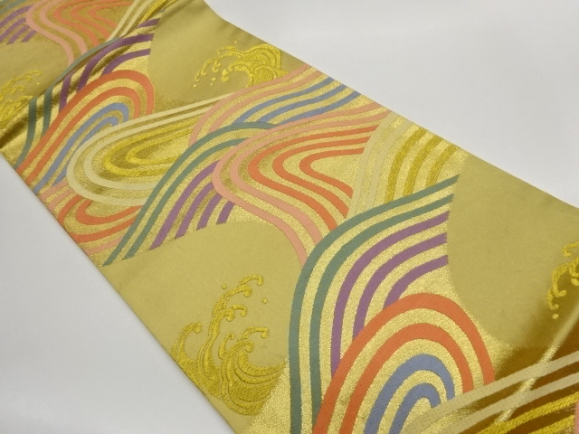 JAPANESE FUKURO OBI / WOVEN ROUGH WAVE